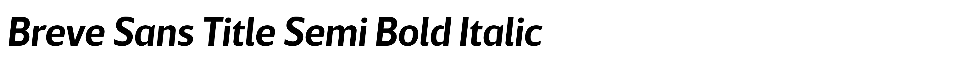 Breve Sans Title Semi Bold Italic